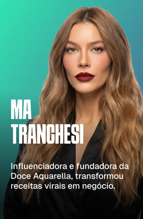 Ma Tranchesi — influenciadora e fundadora da Doce Aquarella, transformou receitas virais em negócio.
